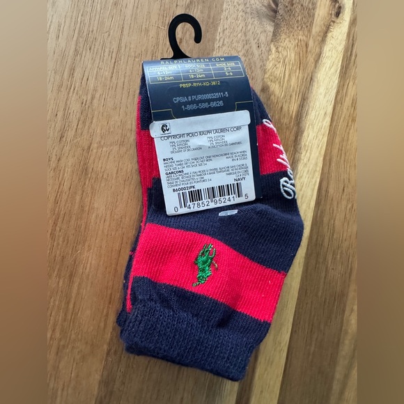 NWT Ralph Lauren Polo Baby Grip Socks - Picture 5 of 6